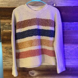 Harper Women's Multicolor Striped Fleece Crewneck